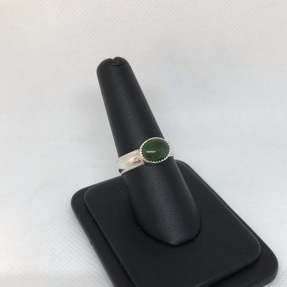 3.5Ct Nephrite Jade Ring Handmade - Picture 2 of 4